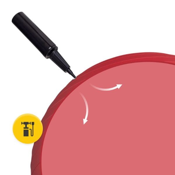 Piłka rehabilitacyjna gimnastyczna dmuchana 65 cm czerwona