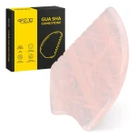 Karbowany kamień Gua Sha z naturalnego różowego kwarcu 4FIZJO