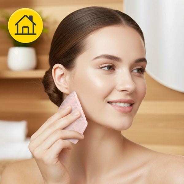 Karbowany kamień Gua Sha z naturalnego różowego kwarcu 4FIZJO – zdjęcie 5