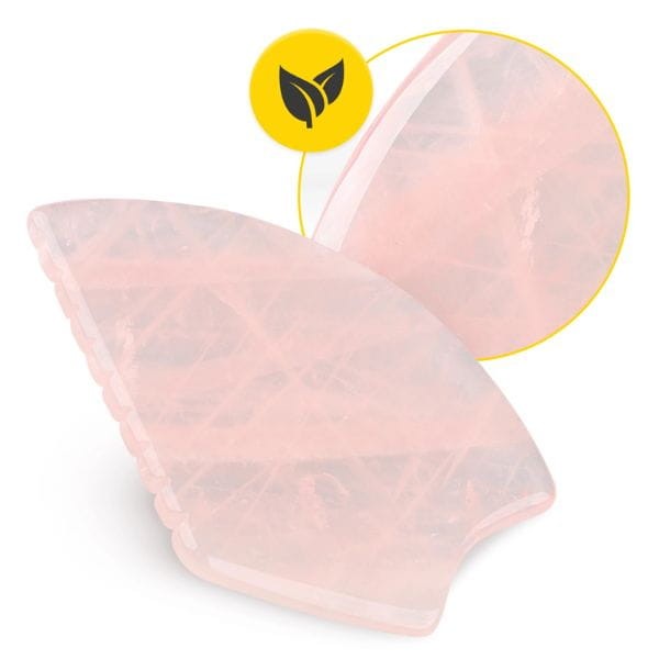 Karbowany kamień Gua Sha z naturalnego różowego kwarcu 4FIZJO – zdjęcie 10