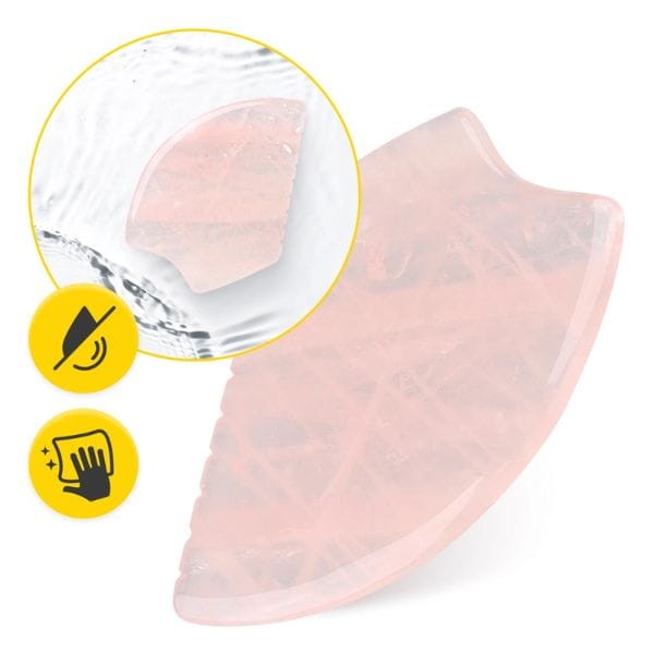 Karbowany kamień Gua Sha z naturalnego różowego kwarcu 4FIZJO – zdjęcie 12