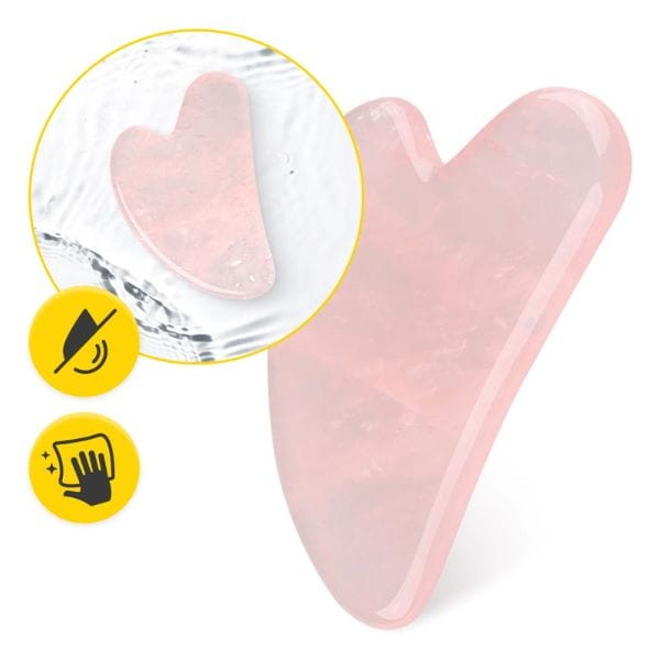 Klasyczny kamień Gua Sha z naturalnego różowego kwarcu