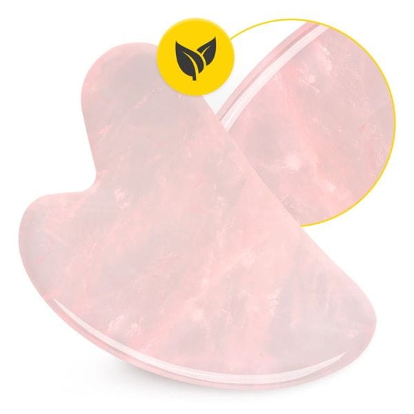 Klasyczny kamień Gua Sha z naturalnego różowego kwarcu