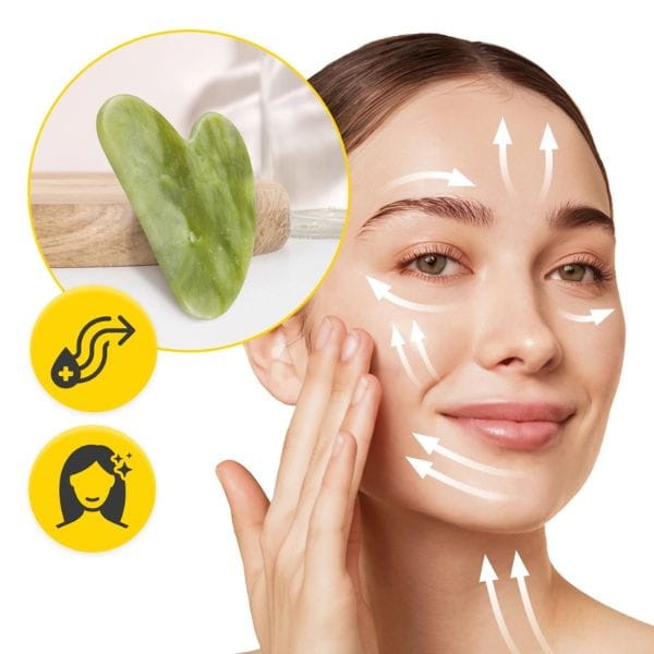 Klasyczny kamień Gua Sha z naturalnego zielonego jadeitu 4FIZJO – zdjęcie 3