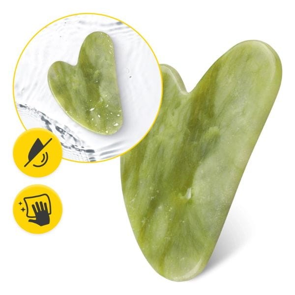 Klasyczny kamień Gua Sha z naturalnego zielonego jadeitu 4FIZJO – zdjęcie 5