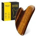 Klasyczny kamień Gua Sha z naturalnego kwarcu Tygrysie Oko 4FIZJO