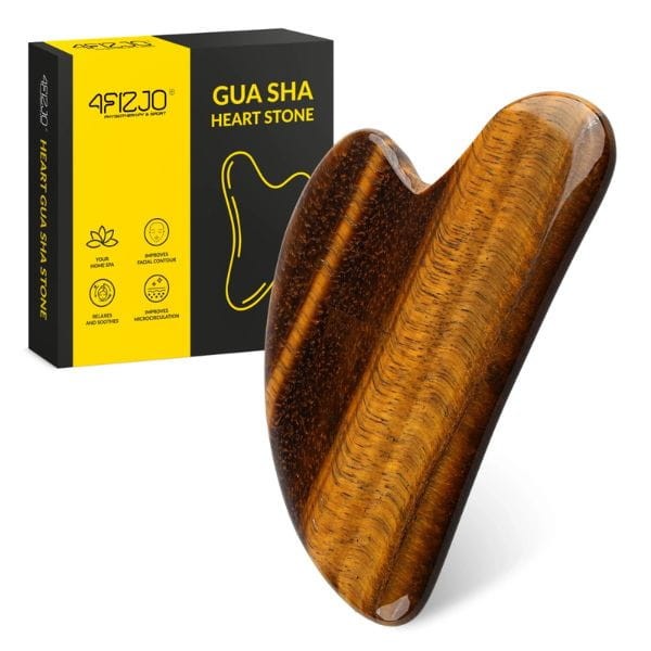 Klasyczny kamień Gua Sha z naturalnego kwarcu Tygrysie Oko 4FIZJO