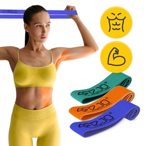 Zestaw 3 gum materiałowych do ćwiczeń FLEX BAND