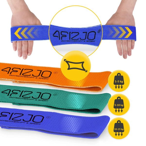 Zestaw 3 gum materiałowych do ćwiczeń FLEX BAND