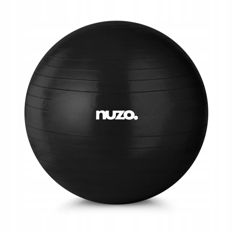 Piłka gimnastyczna 65 cm z pompką, anti-burst, czarna Nuzo – zdjęcie 2