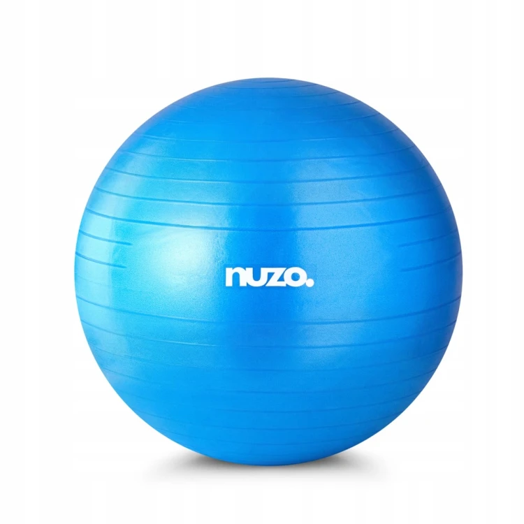 Piłka gimnastyczna 65 cm z pompką, anti-burst, niebieska Nuzo – zdjęcie 2