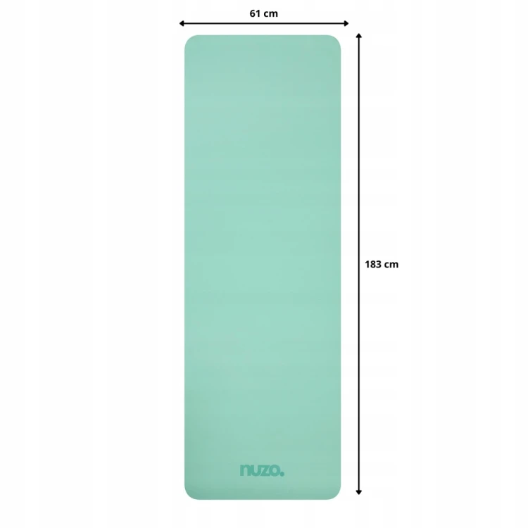 Mata do jogi TPE 6 mm antypoślizgowa 183 × 61 cm zielono-beżowa Nuzo – zdjęcie 3