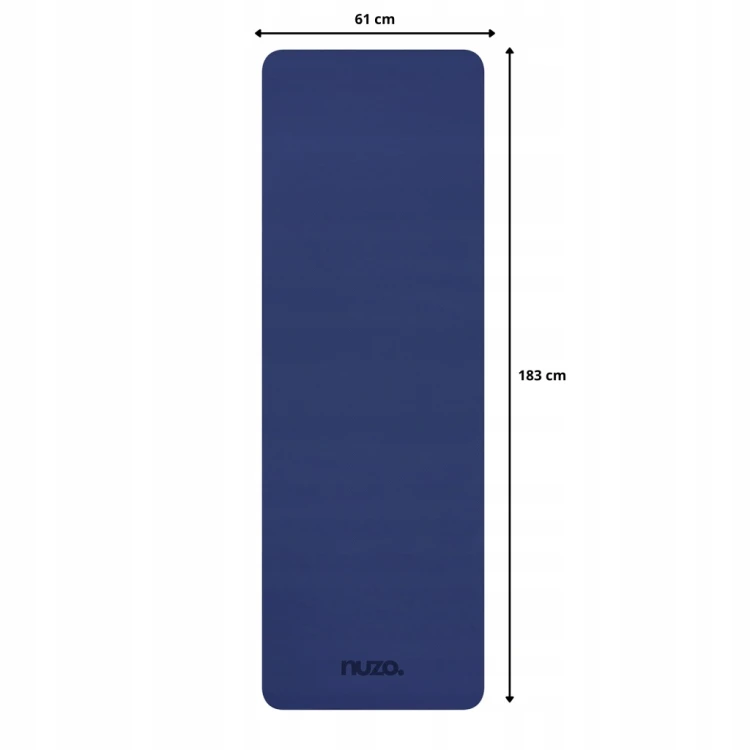 Mata do jogi TPE 6 mm antypoślizgowa 183 × 61 cm granatowo-niebieska Nuzo – zdjęcie 3