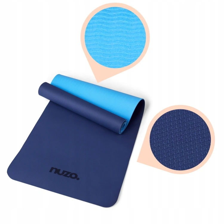 MATA DO ĆWICZEŃ JOGI GIMNASTYKI ANTYPOŚLIZGOWA KARIMATA Z UCHWYTEM 6 MM