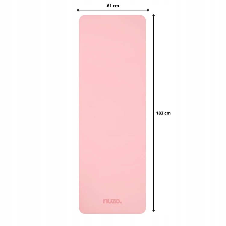 Mata do jogi TPE 6 mm antypoślizgowa 183 × 61 cm różowo-beżowa Nuzo – zdjęcie 3