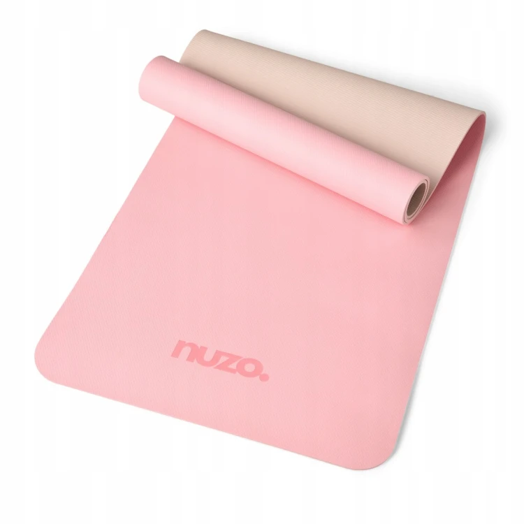 Mata do jogi TPE 6 mm antypoślizgowa 183 × 61 cm różowo-beżowa Nuzo – zdjęcie 5