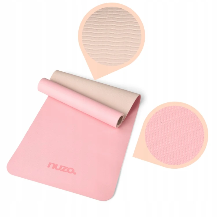 MATA DO ĆWICZEŃ JOGI GIMNASTYKI ANTYPOŚLIZGOWA KARIMATA Z UCHWYTEM 6 MM