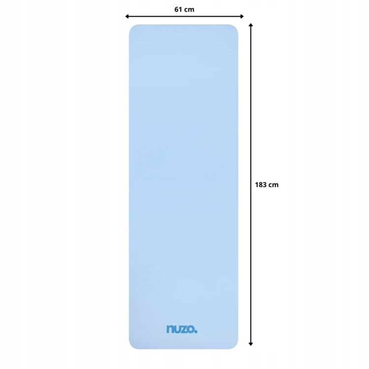 Mata do jogi TPE 6 mm antypoślizgowa 183 × 61 cm niebieska Nuzo – zdjęcie 3