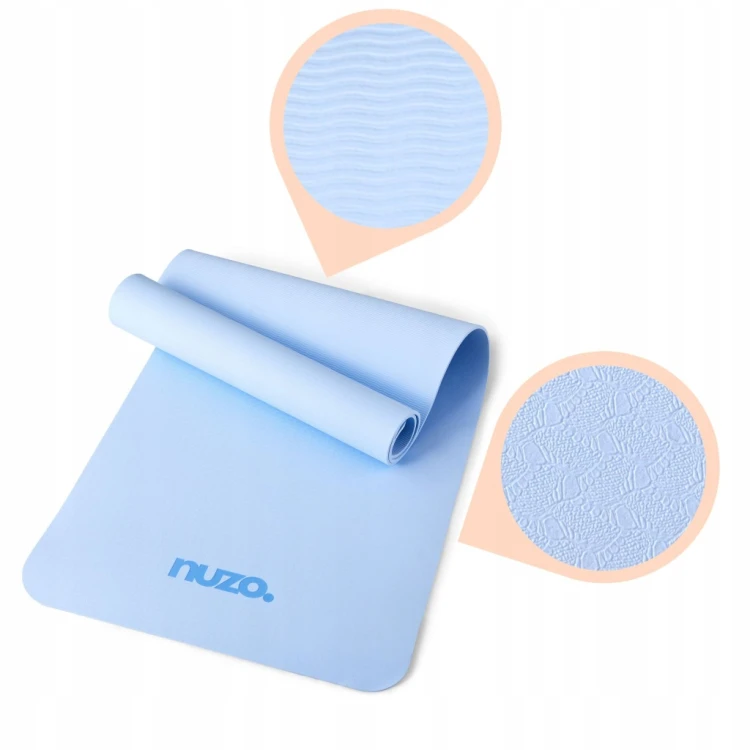 MATA DO ĆWICZEŃ JOGI GIMNASTYKI ANTYPOŚLIZGOWA KARIMATA Z UCHWYTEM 6 MM