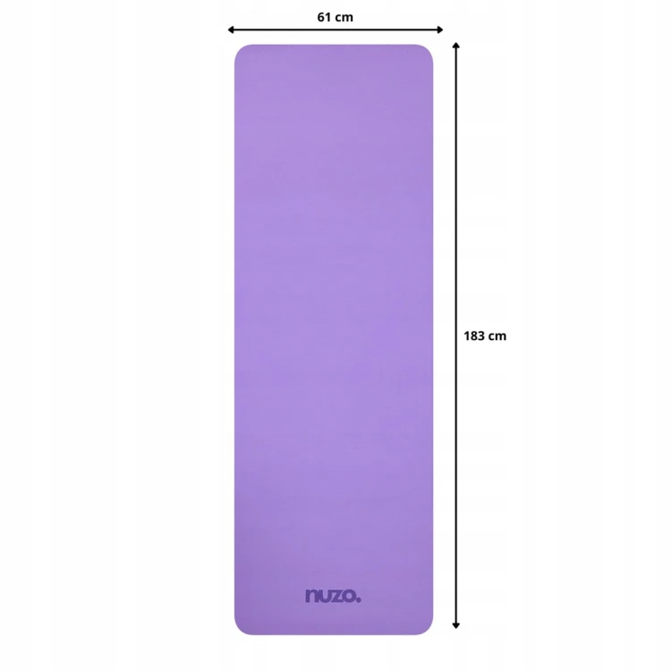Mata do jogi TPE 6 mm antypoślizgowa 183 × 61 cm liliowa Nuzo – zdjęcie 3