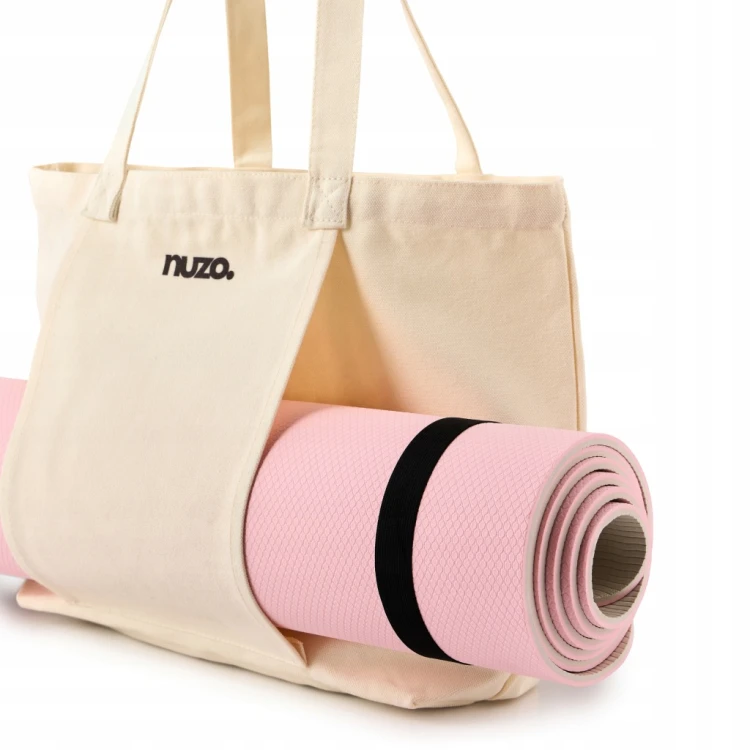 BAWEŁNIANA TORBA NA MATĘ DO JOGI ĆWICZEŃ SHOPPER YOGA PILATES POKROWIEC