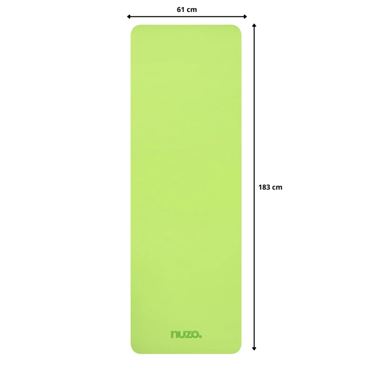 Zestaw Mata do jogi TPE limonkowa + Torba na matę bawełniana + Gumy oporowe – zdjęcie 3