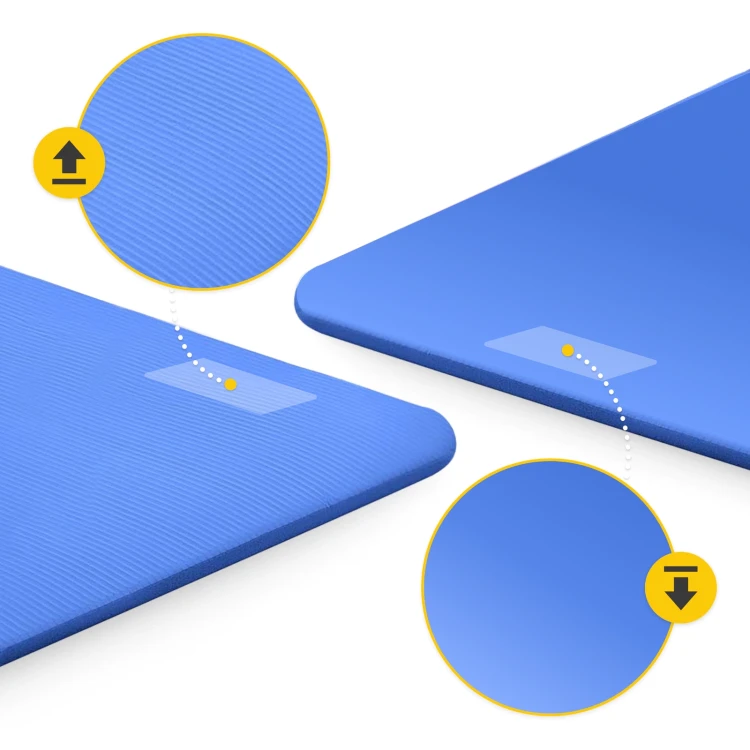 Mata do ćwiczeń fitness i jogi NBR 180 × 60 × 1,5 cm granatowa – zdjęcie 6