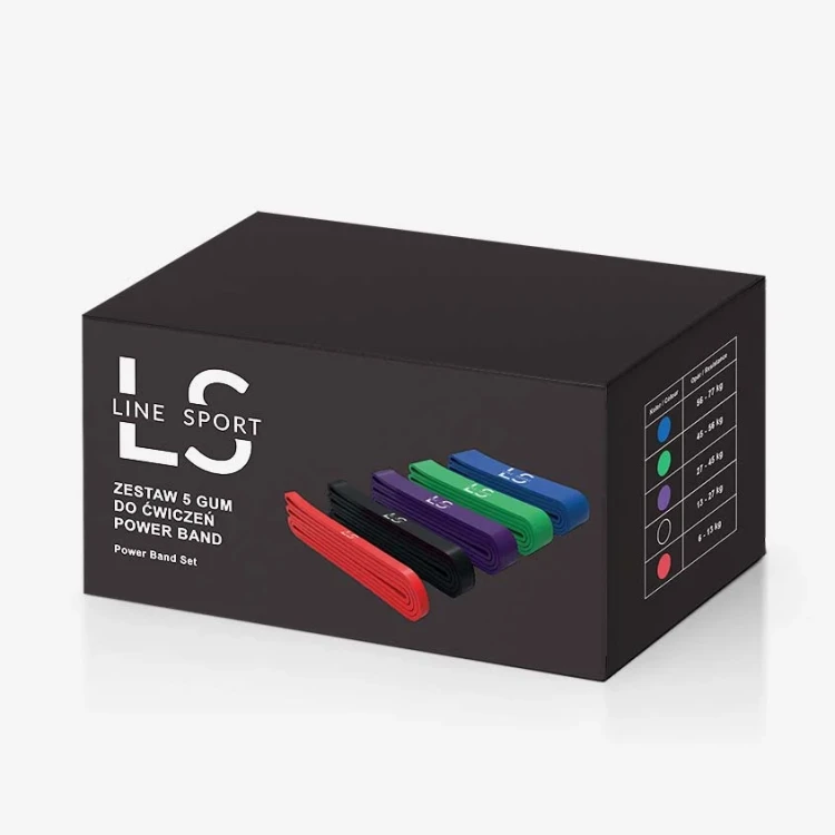 Zestaw 5 gum oporowych do ćwiczeń Power Band Line Sport – zdjęcie 7