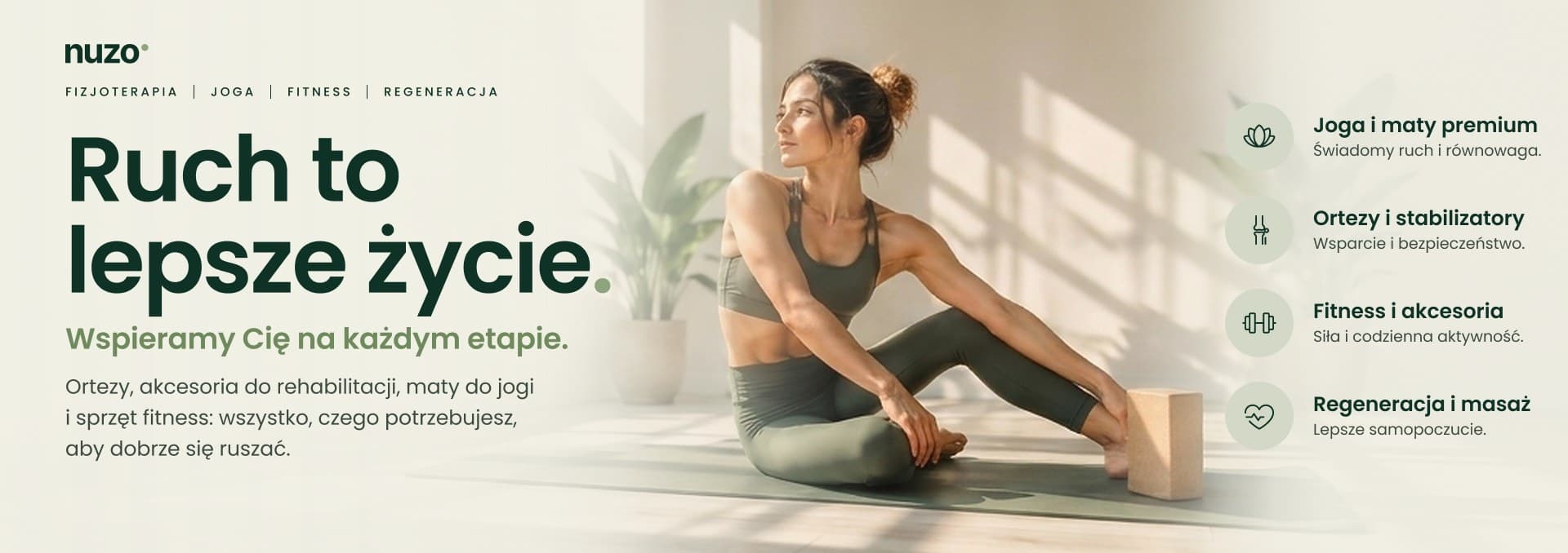 Nuzo – ortezy i stabilizatory, sprzęt do jogi i fitness, akcesoria do masażu i regeneracji