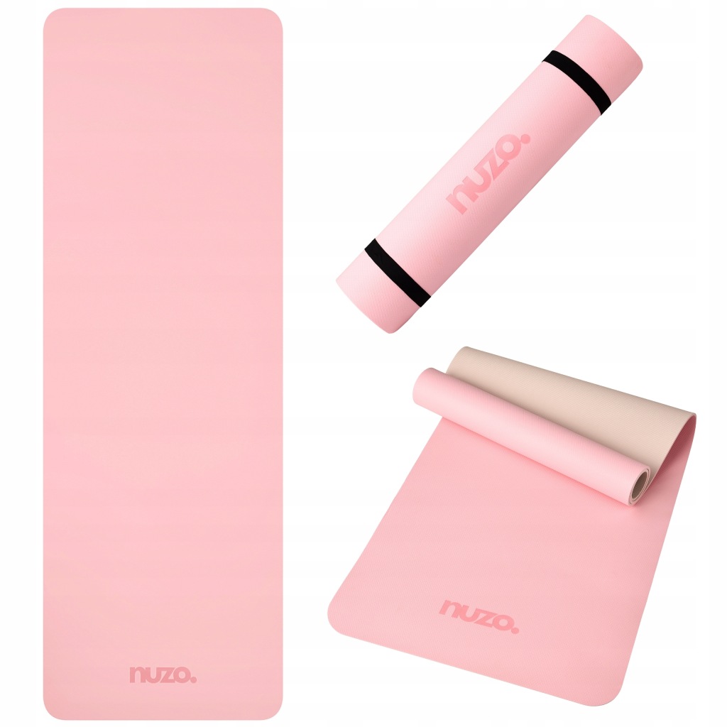 MATA DO ĆWICZEŃ JOGI GIMNASTYKI ANTYPOŚLIZGOWA KARIMATA Z UCHWYTEM 6 MM