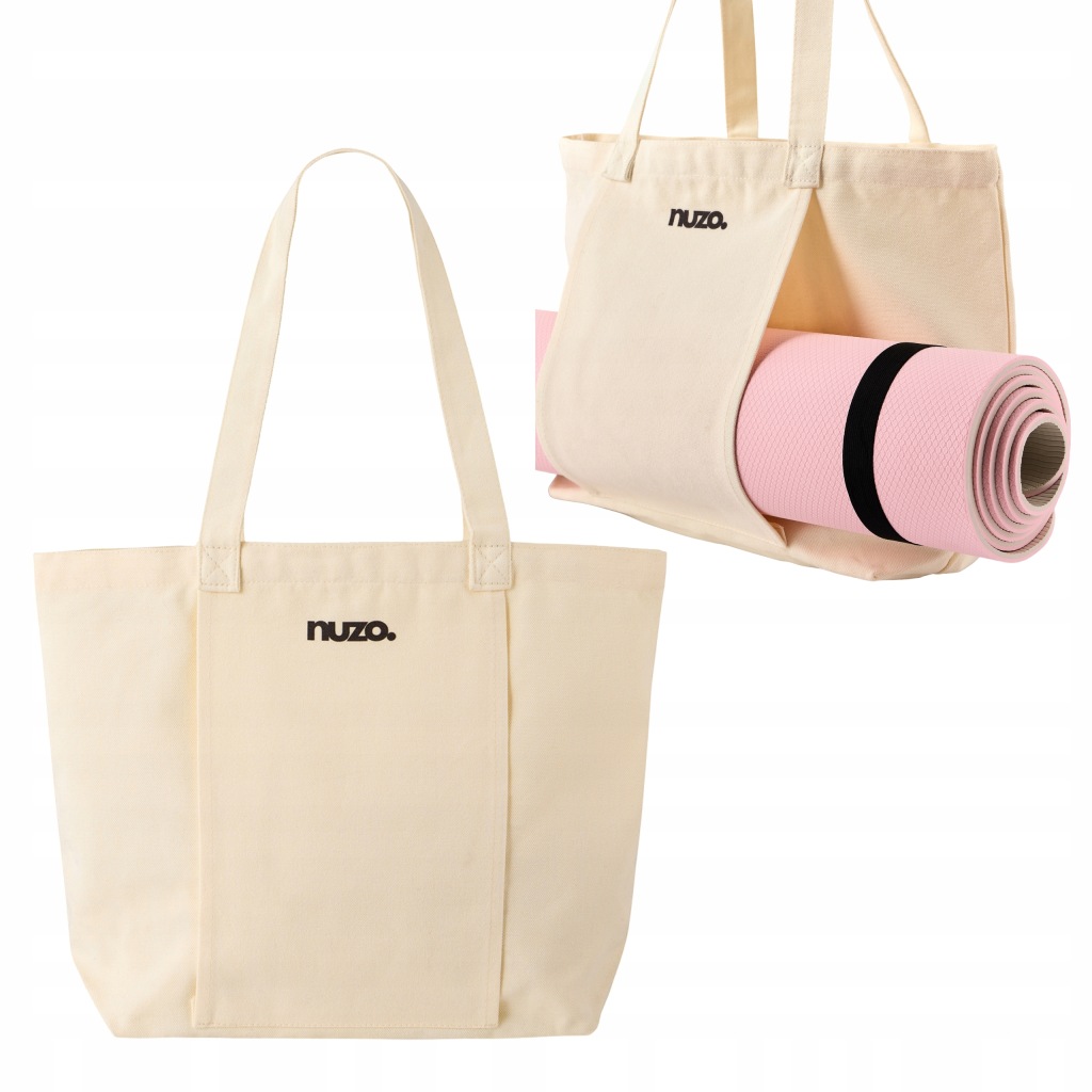 BAWEŁNIANA TORBA NA MATĘ DO JOGI ĆWICZEŃ SHOPPER YOGA PILATES POKROWIEC